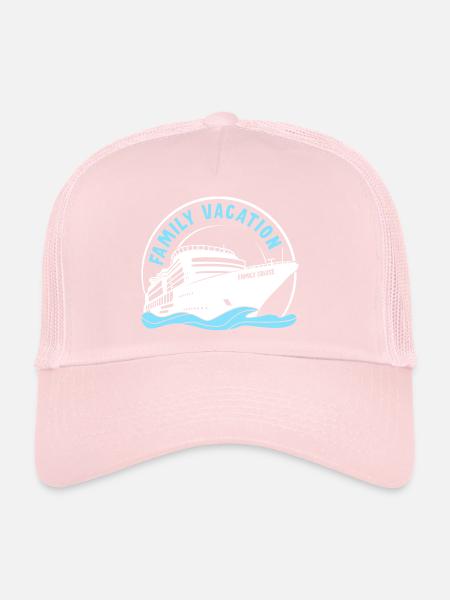 Croisière familiale - Casquette trucker  - rose pâle - Devant