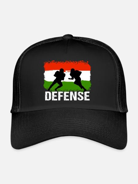 Football américain Hongrie Défense - Casquette trucker  - noir/noir - Devant