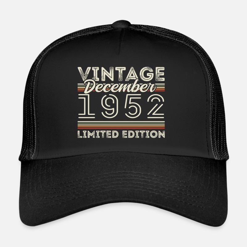 Vintage Décembre 1952 - 73e Anniversaire Décember Casquette trucker 