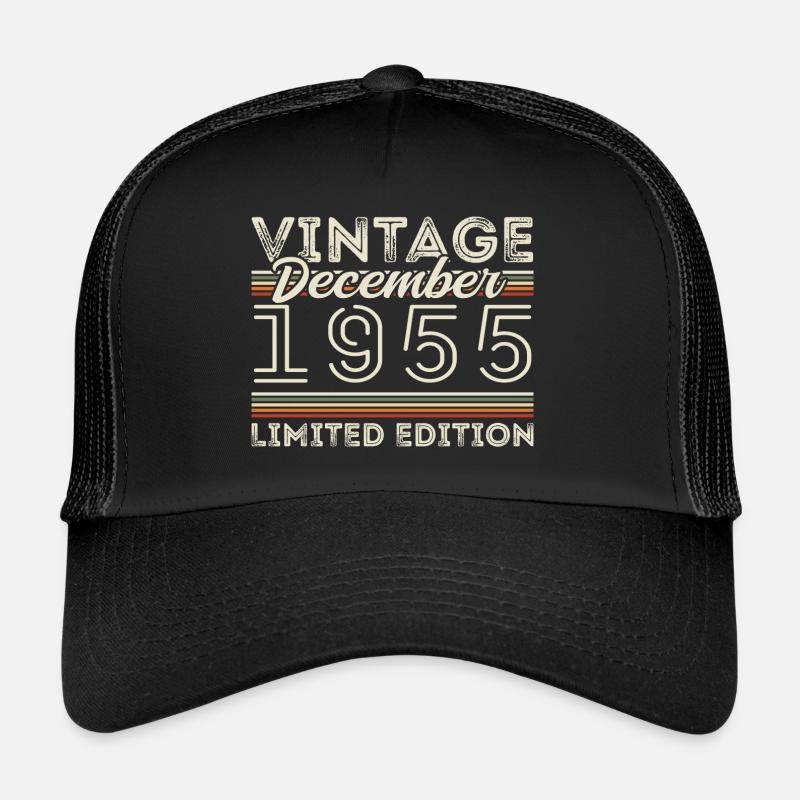 Vintage December 1955 - 70th Anniversary December Trucker Cap