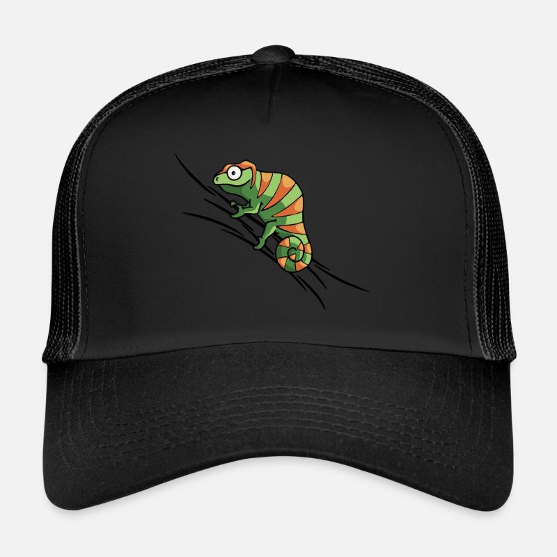 freches Chamäleon kletternd grinsen Geschenk Trucker Cap