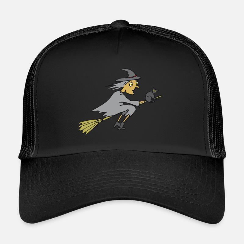 Witch, Halloween, witch - Trucker Cap - black/black