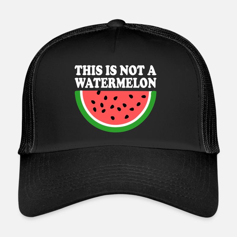 THIS IS NOT A WATERMELON - Trucker Cap - Schwarz/Schwarz