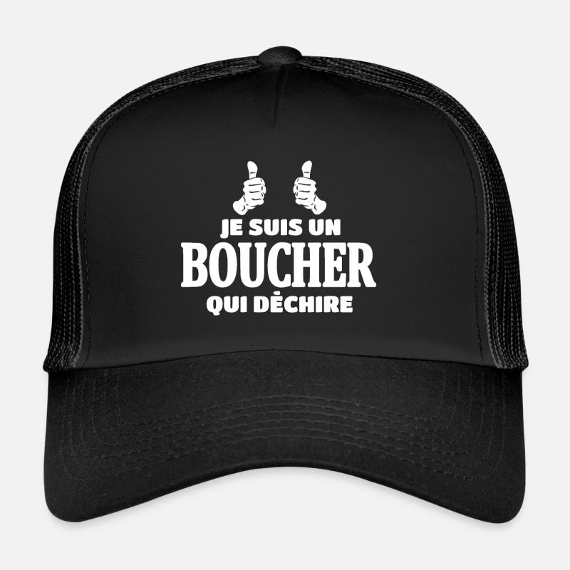 Boucher - Casquette trucker  - noir/noir