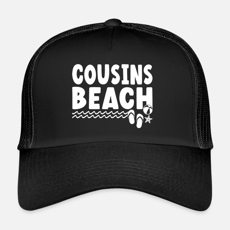 Cousins Beach - Trucker Cap - Schwarz/Schwarz
