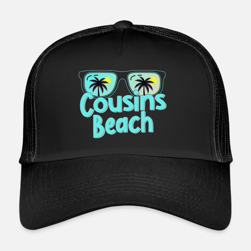 Cousins Beach - Trucker Cap - Schwarz/Schwarz
