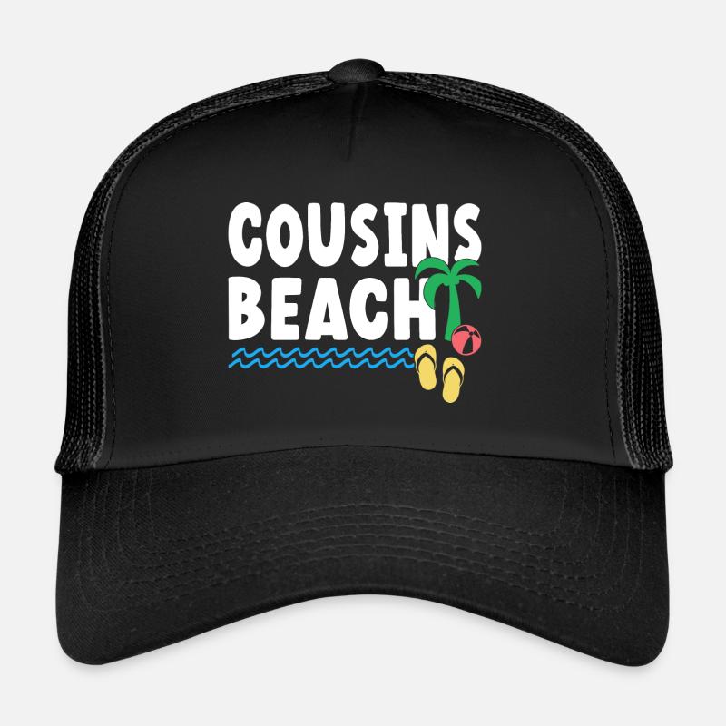 Cousins Beach - Trucker Cap - Schwarz/Schwarz
