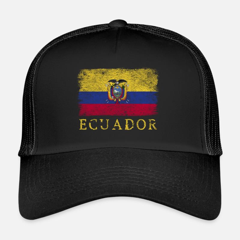 Drapeau équatorien Drapeau équatorien Drapeau équatorien Casquette trucker 