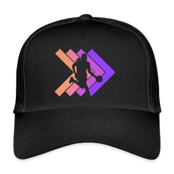 Basketball Player Basketball Player Vintage - Trucker Cap - black/black - Front