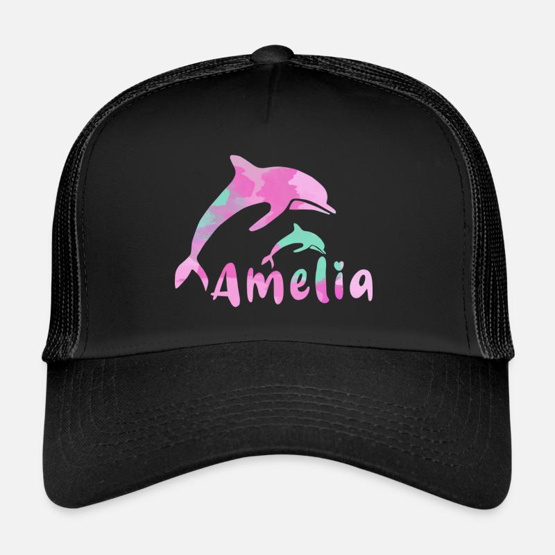 amelia ,define, bunt,name, malerei,pink Trucker Cap