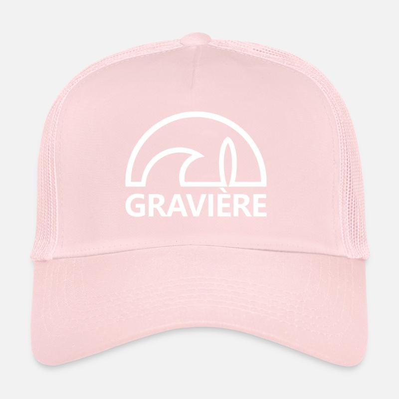 Gravière soleil planche de surf blanc minimaliste Casquette trucker 