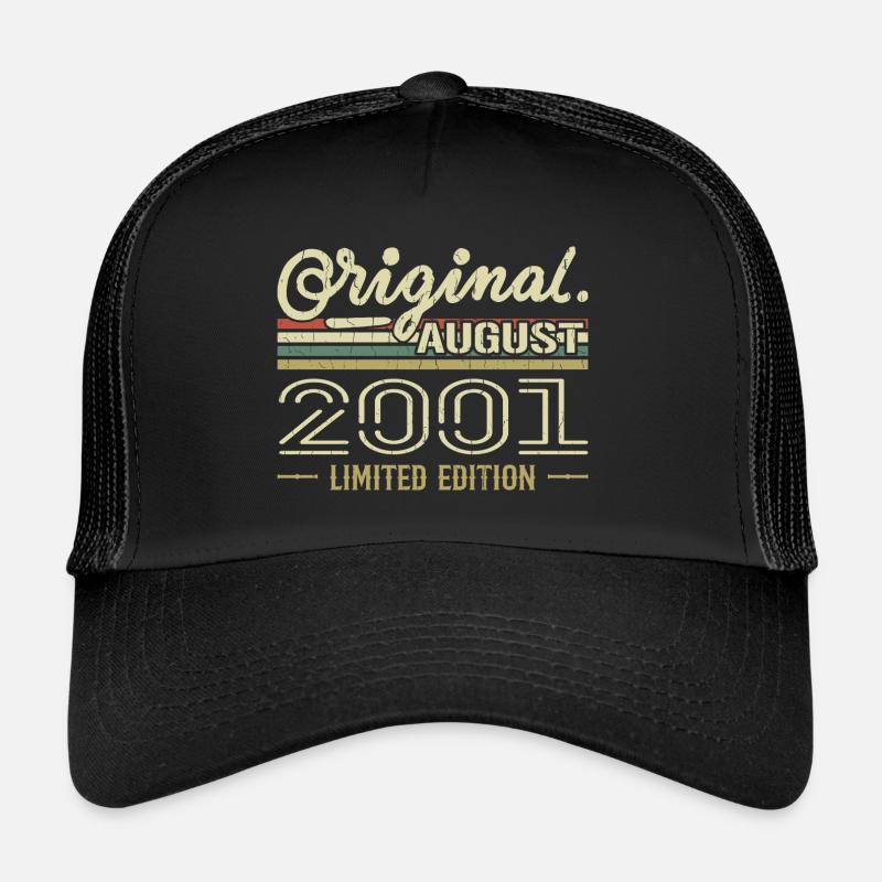 August 2001 Geburtstag August 2001 August 2001 Retro Trucker Cap