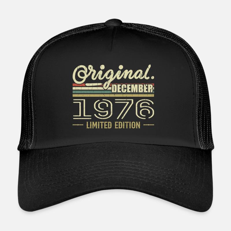 December 1976 Birthday December 1976 December Trucker Cap