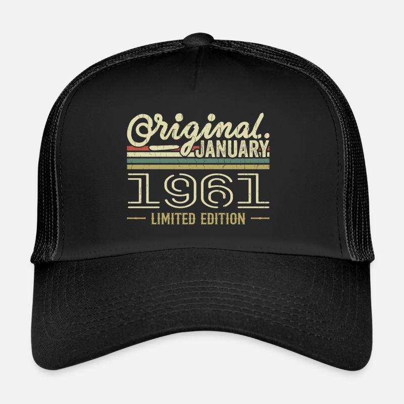 Janvier 1961 anniversaire Janvier 1961 cadeau 1961 Casquette trucker 