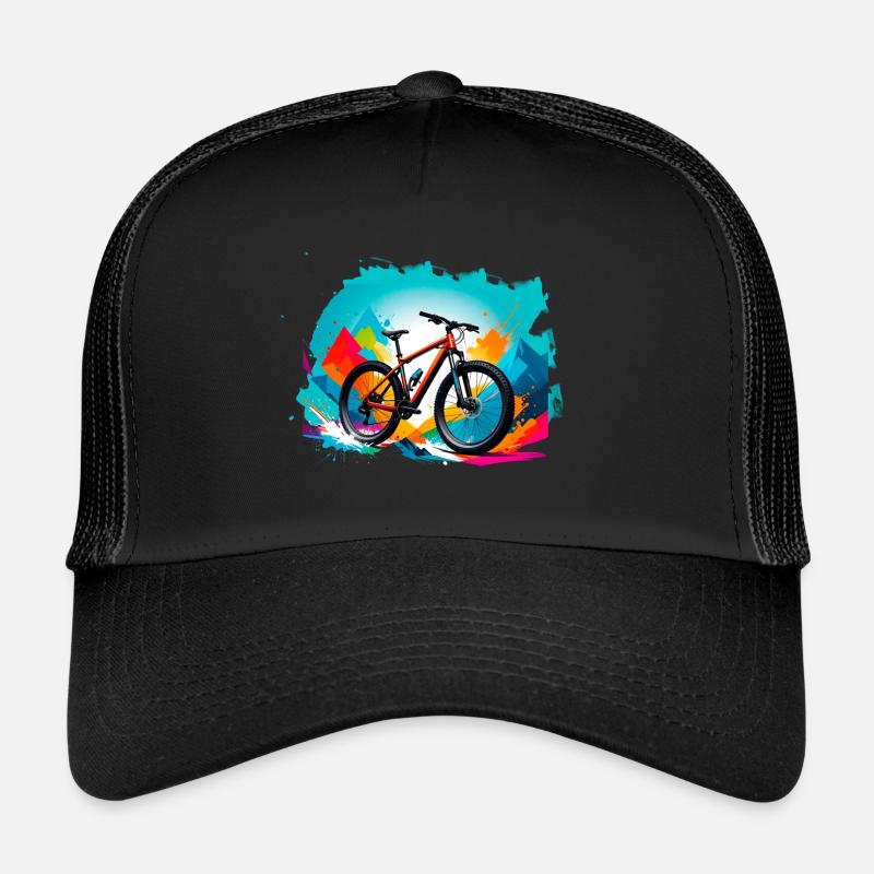 illustration,VTT,vélo de route,graffitis,montagnes Casquette trucker 