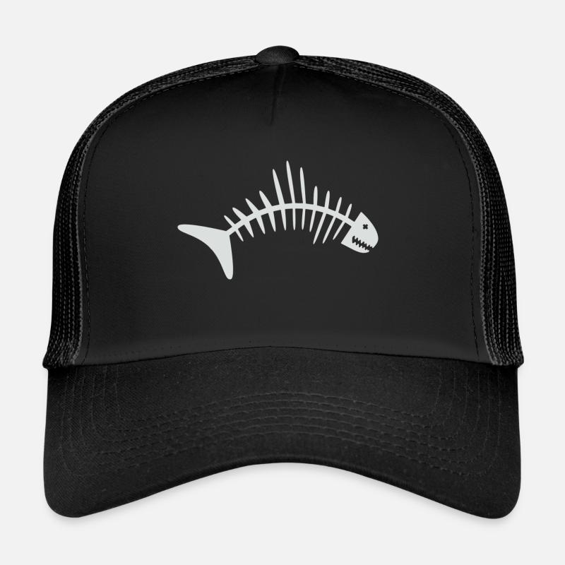 Fischgräte - Trucker Cap - Schwarz/Schwarz