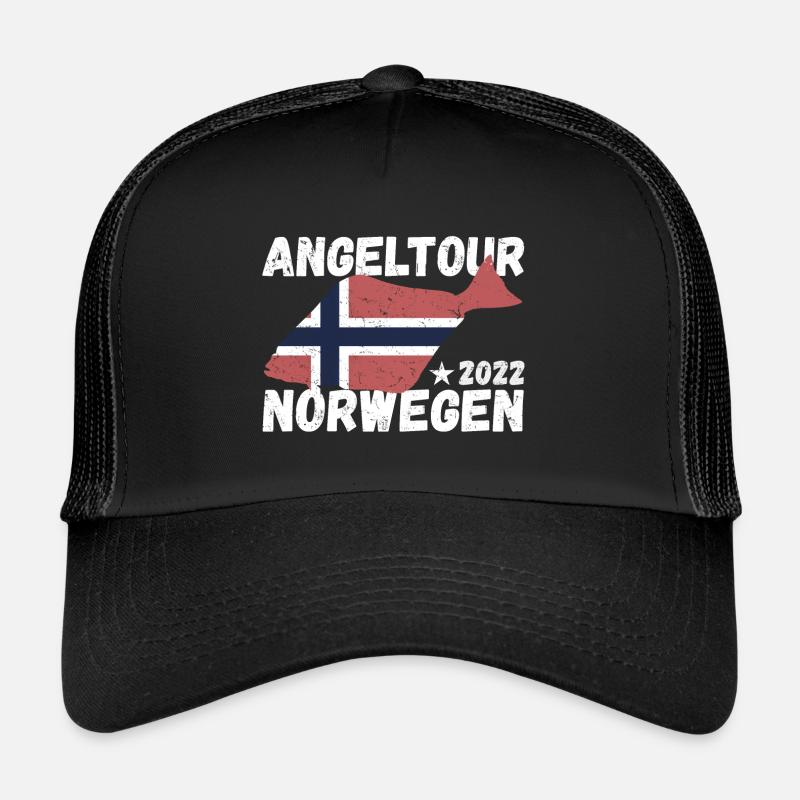 Angeltour Norwegen 2022 - Trucker Cap - Schwarz/Schwarz