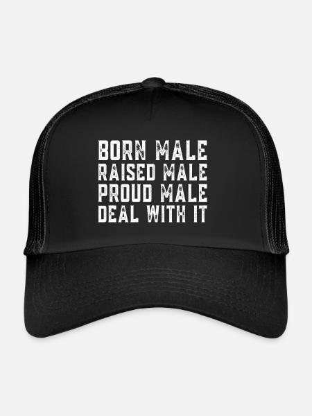 Homme né mâle élevé - Casquette trucker  - noir/noir - Devant