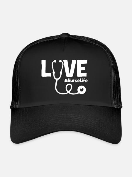 Krankenschwester Nurse Life - Trucker Cap - black/black - Front