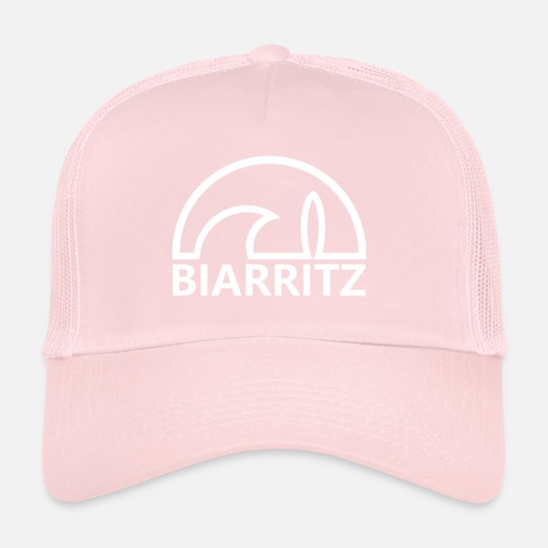 Biarritz sun minimalist surfboard white Trucker Cap