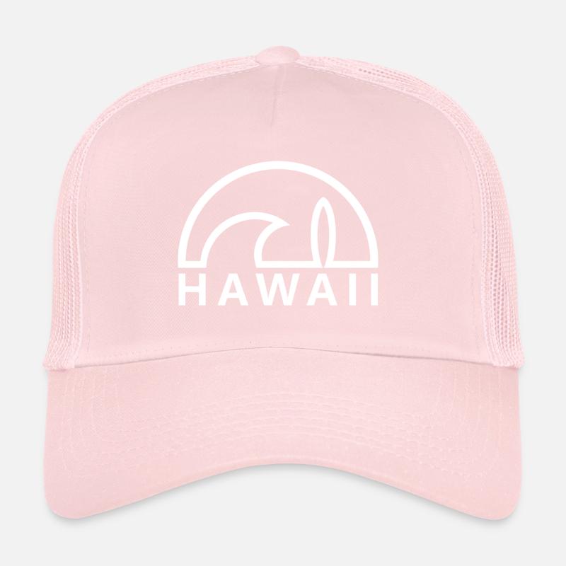 Hawaii sun minimalist white surfboard Trucker Cap