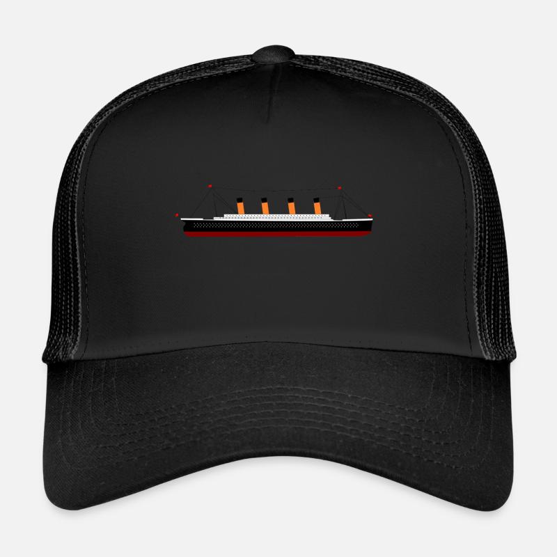 Titanic - Trucker Cap - Schwarz/Schwarz