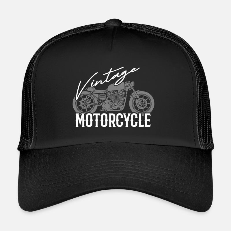 Vintage Motorcycle Trucker Cap