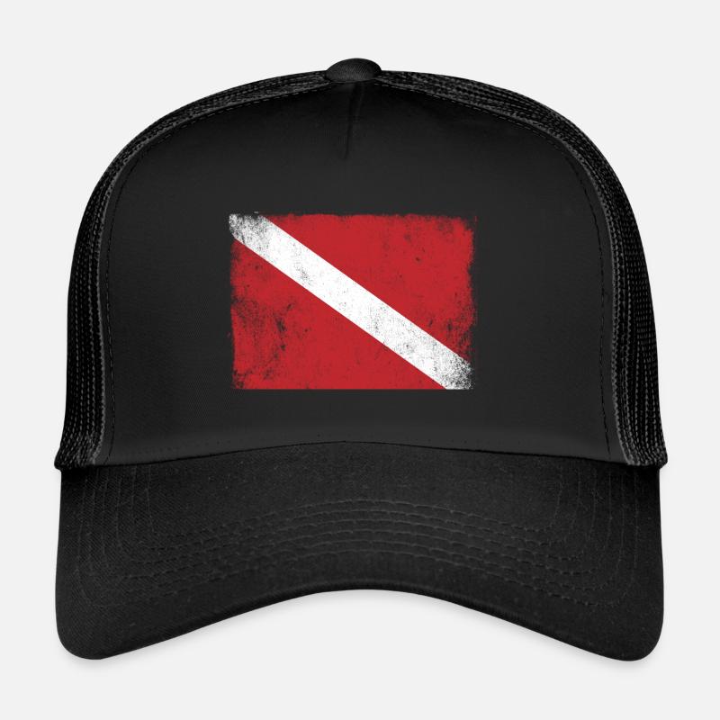 Flag Dive Dive Scuba Diving Signal Symbol Trucker Cap