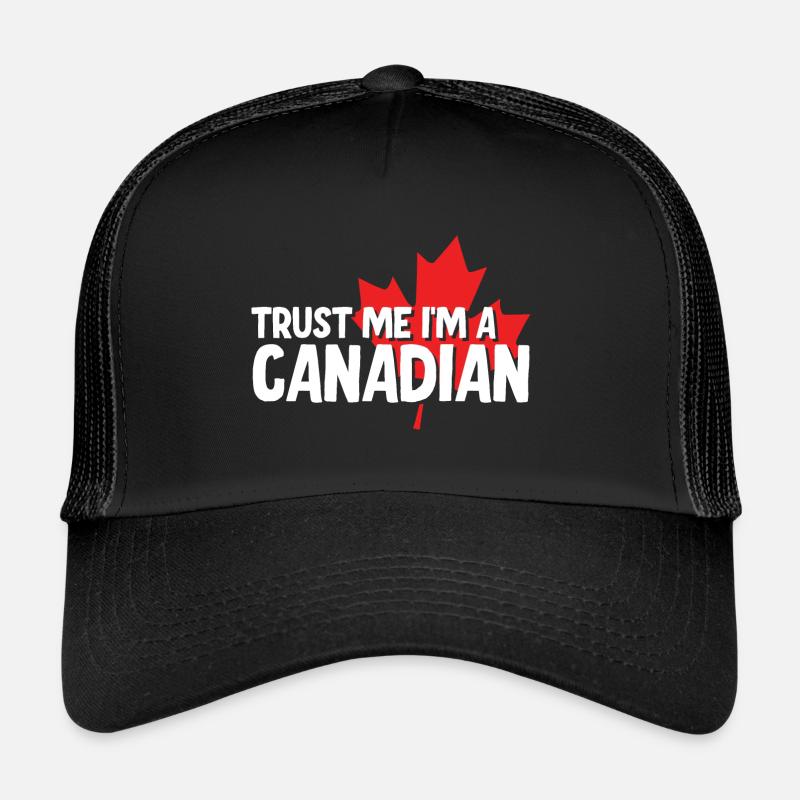 Vertrau Mir, Ich Bin Kanadier - Trucker Cap - Schwarz/Schwarz