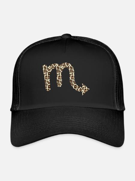 Signe du zodiaque Scorpion - Casquette trucker  - noir/noir - Devant