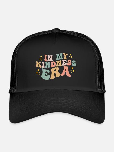 In My Kindness Era Funny Groovy In My Kindness Era - Casquette trucker  - noir/noir - Devant