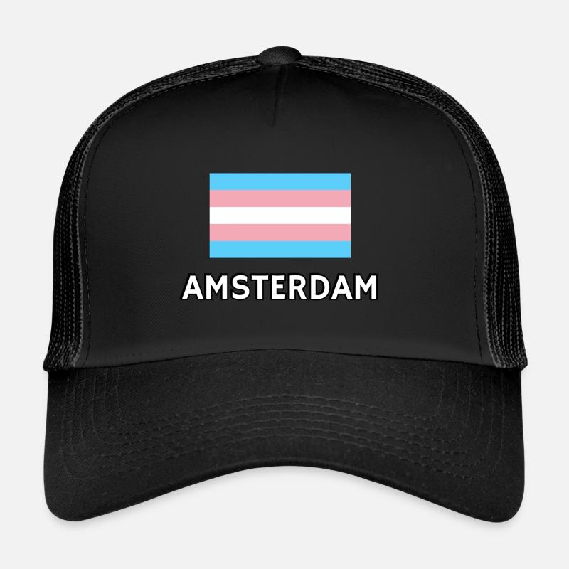 Trans Pride Flagge Amsterdam Trucker Cap