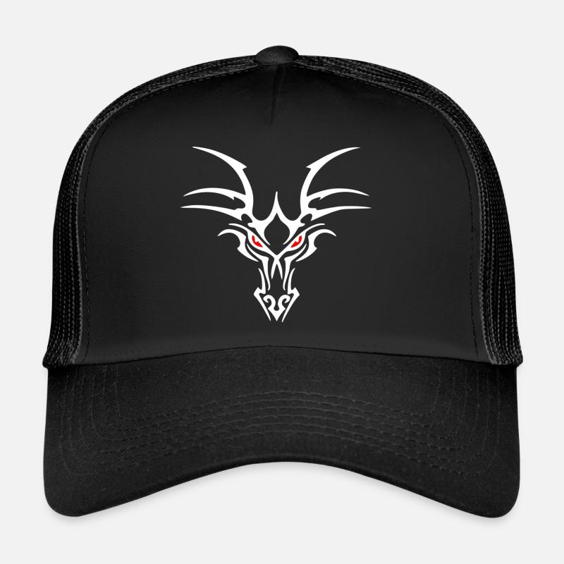 Scorpionfish white - Trucker Cap - black/black