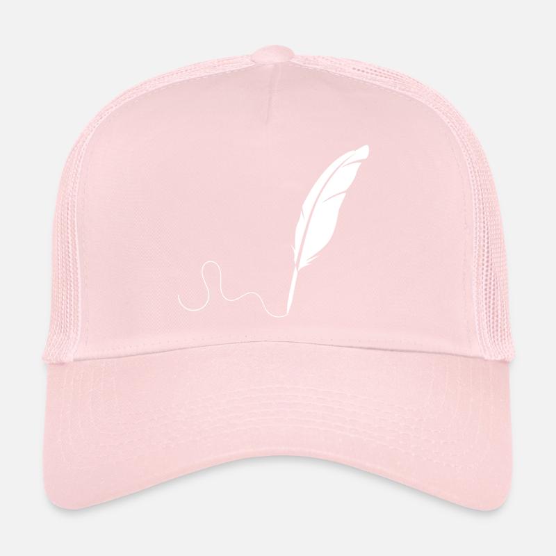 White feather Trucker Cap