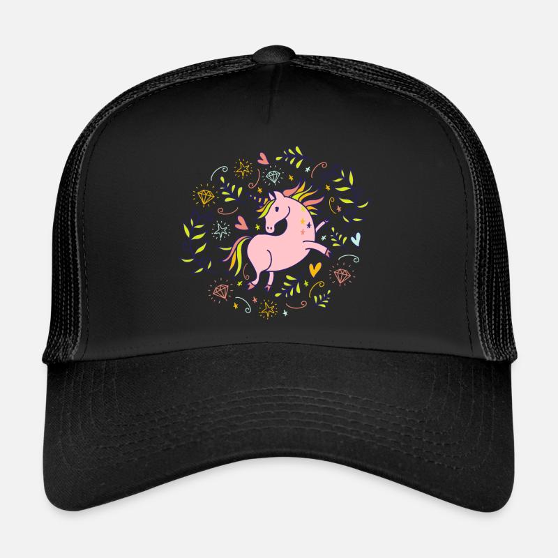 Glückliches rosa Einhorn Trucker Cap