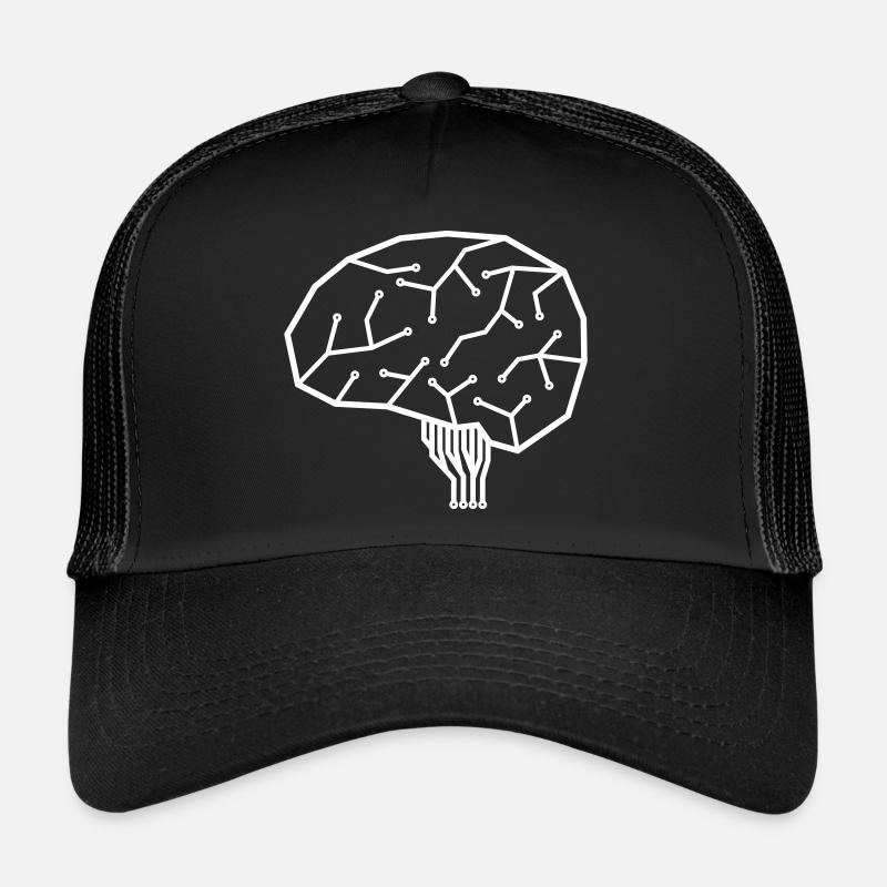 CPU - cerveau - Casquette trucker  - noir/noir