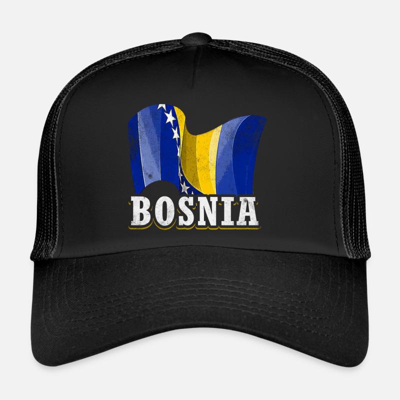 Drapeau de la Bosnie Casquette trucker 