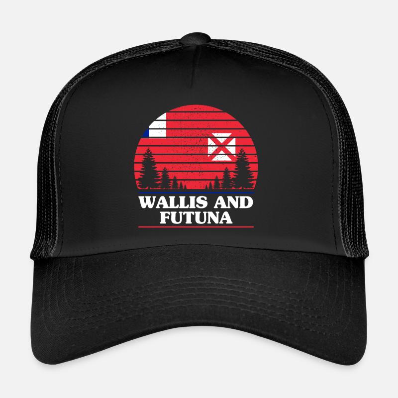 Wallis und Futuna - Trucker Cap - Schwarz/Schwarz