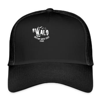 St Malo Brittany North Coast - Casquette trucker  - noir/noir - Devant