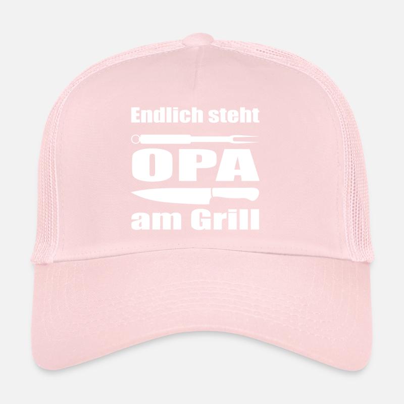 Endlich steht Opa am Grill Trucker Cap