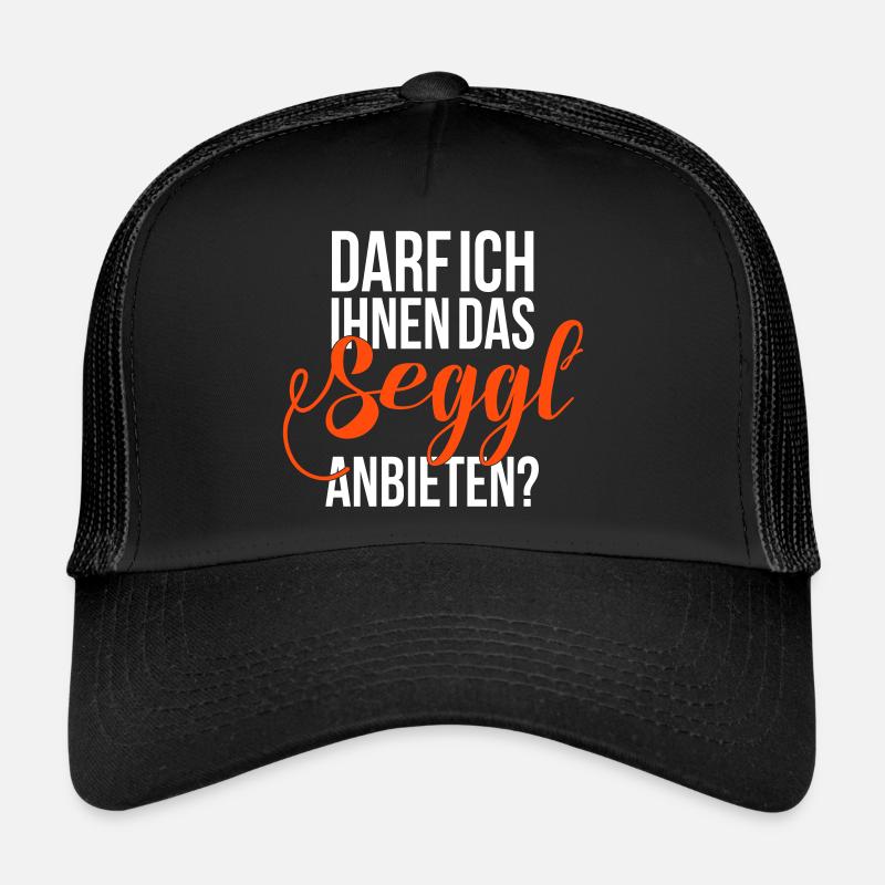 Darf ich Ihnen das Seggl anbieten - Trucker Cap - Schwarz/Schwarz