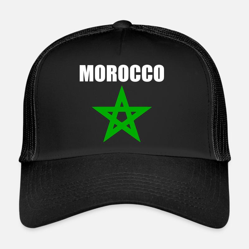 Marokko - Trucker Cap - Schwarz/Schwarz