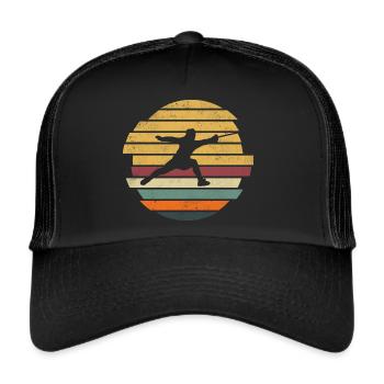 Fencing Fencing Fencing Vintage Motif - Trucker Cap - black/black - Front