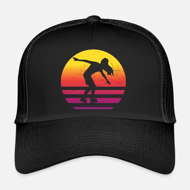 Rollerskate Rollerskaten Men Women's Roller Skate - Trucker Cap - black/black