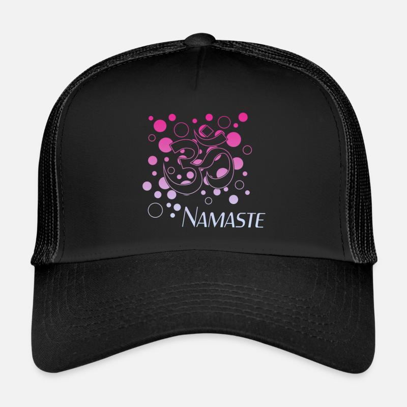 Namaste - Trucker Cap - Schwarz/Schwarz