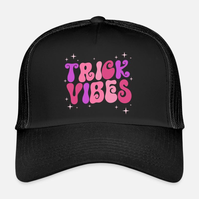 Trick Vibes Joke Funny Halloween Trucker Cap