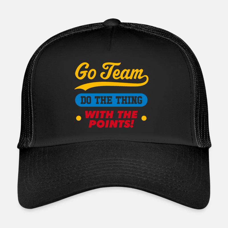 Go Team Machen Sie die Sache mit den Punkten - Trucker Cap - Schwarz/Schwarz