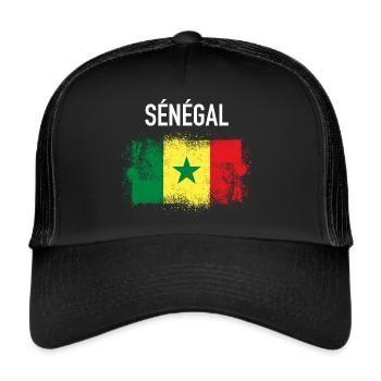 Sénégal - Casquette trucker  - noir/noir - Devant