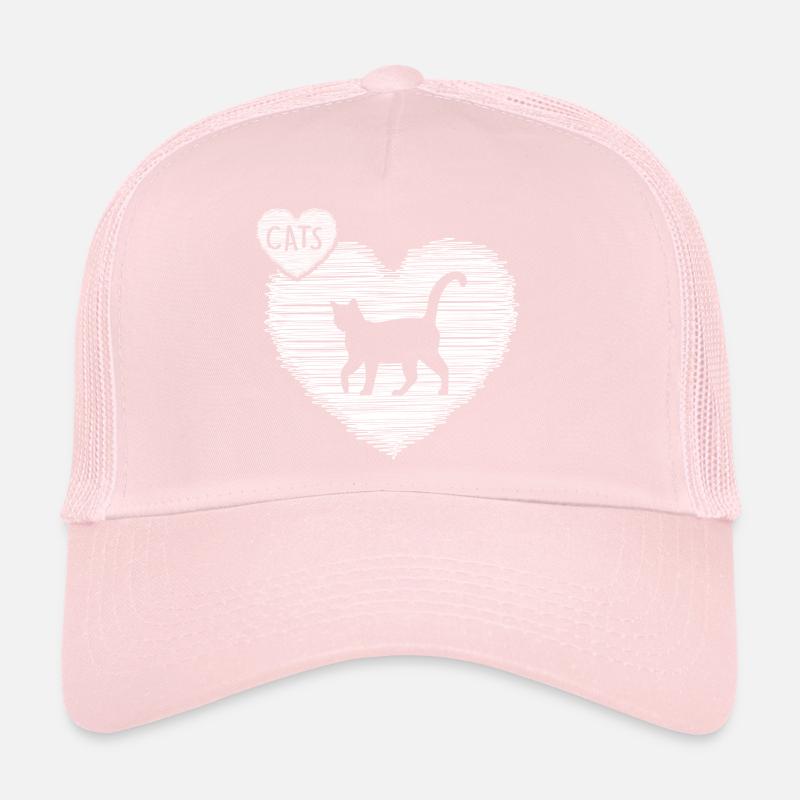 Chat Poil de chat Mietzekatze « J’aime les chats » Casquette trucker 