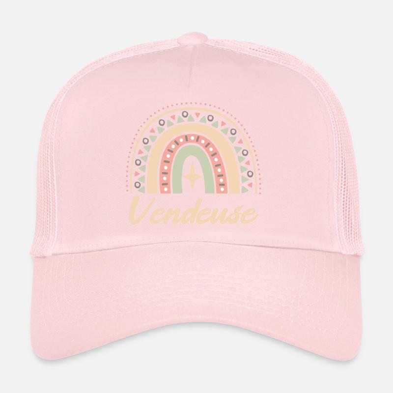 Cadeau Vendeuse. Boho Rainbow vendeuse. Casquette trucker 